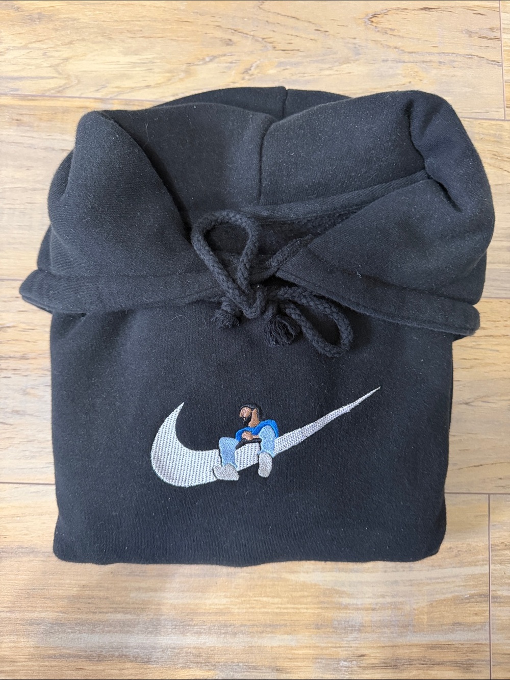Nike Men’s Black J-Cole Hoodie with Embroidered White Swoosh